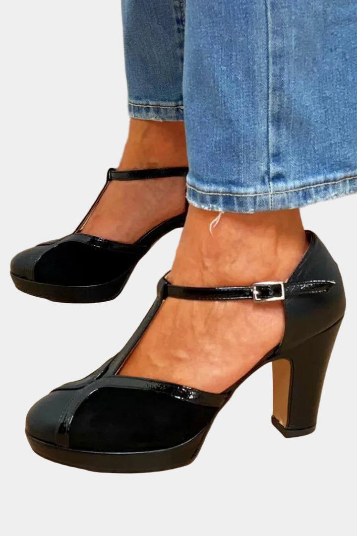 Caoimhe - High Heels with T-Strap and Platform