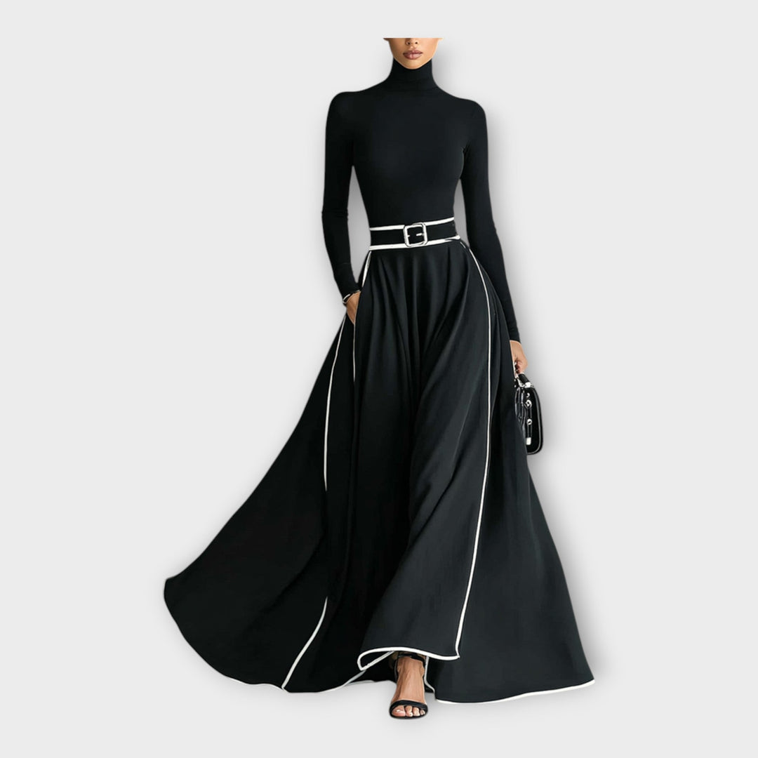 Lang kjole med minimalistisk finesse