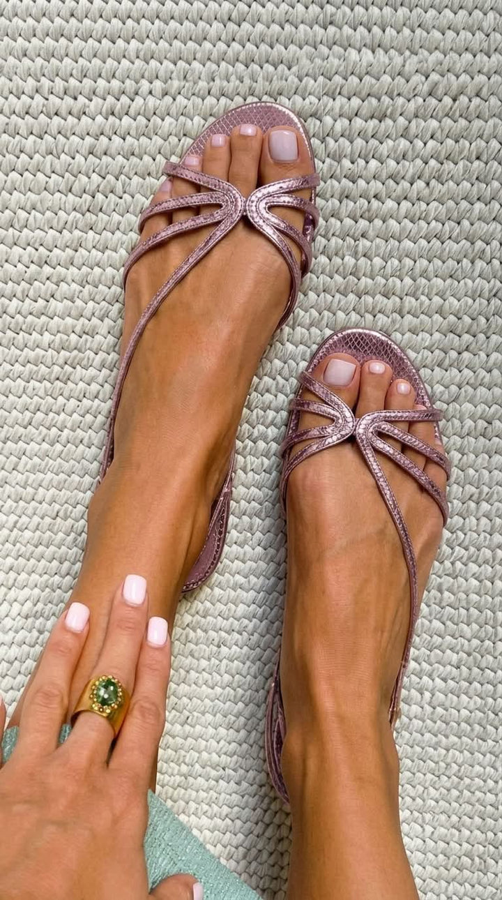 Niamh | Golden Sandals Summer Elegance