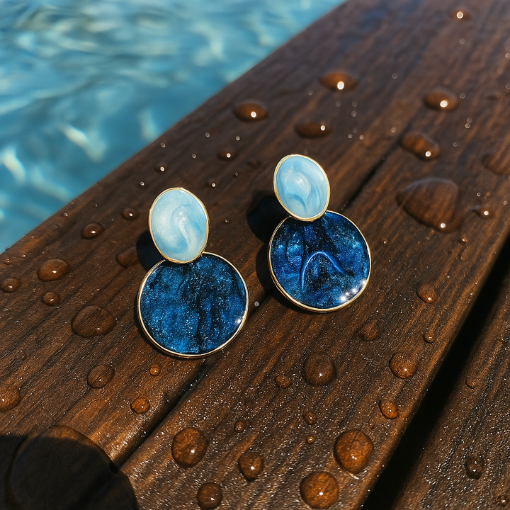 Saoirse - Earrings with Sky and Sea Theme