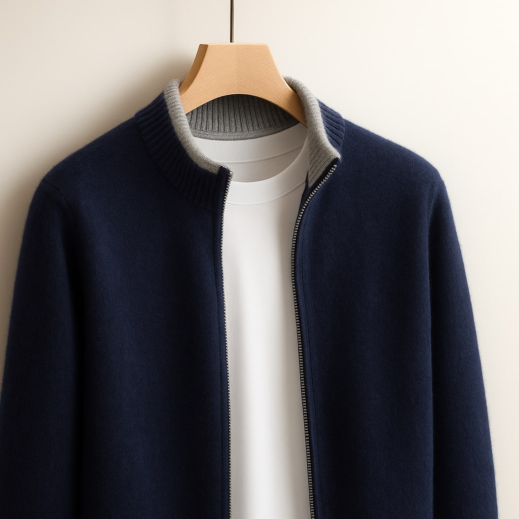 Cormac | Zip-Up Knit Cardigan