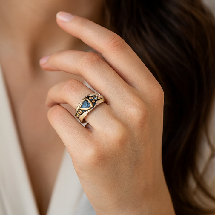 Ring Leonie - Vintage Blue Crystal