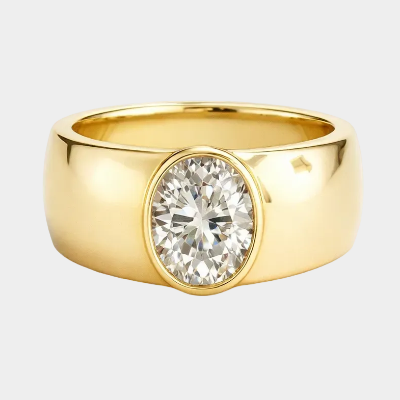 Ciara - Vintage Gold Ring with Center Stone