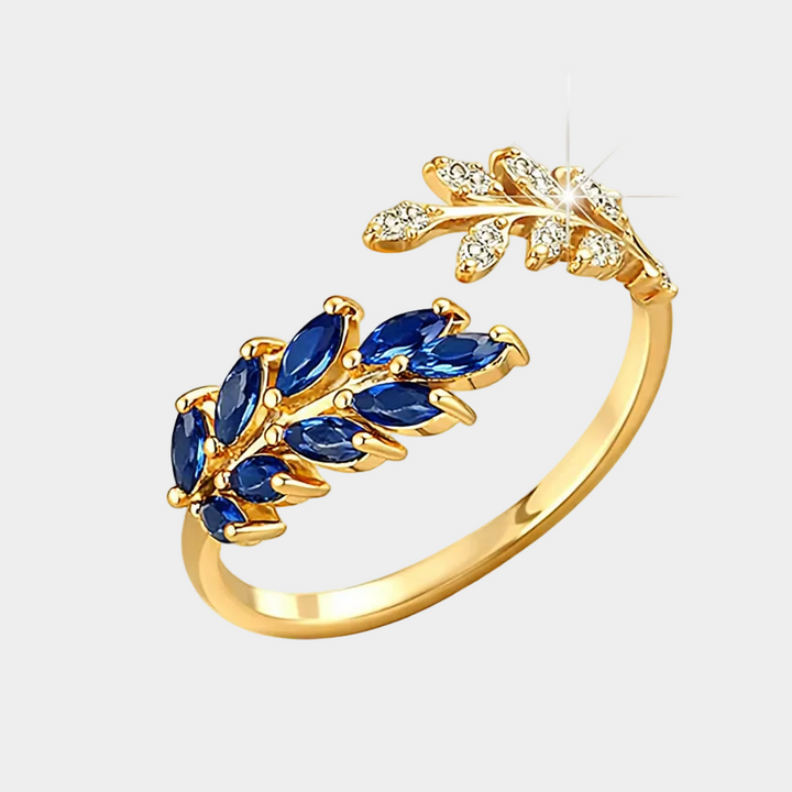 Órla – Rose Gold Ring with Blue Stone in the Center