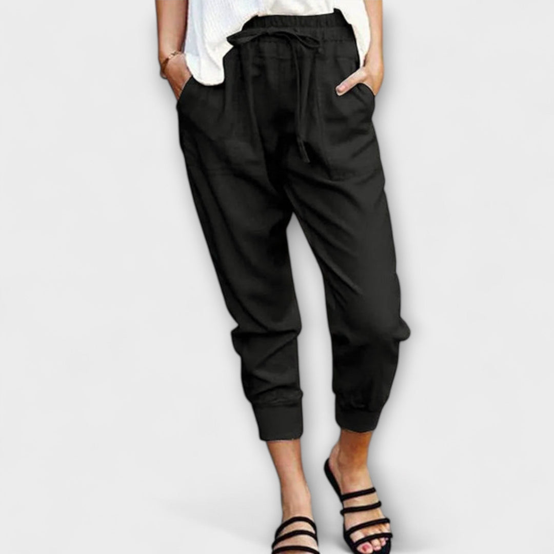 Lærke – Lightweight linen trousers with cotton blend