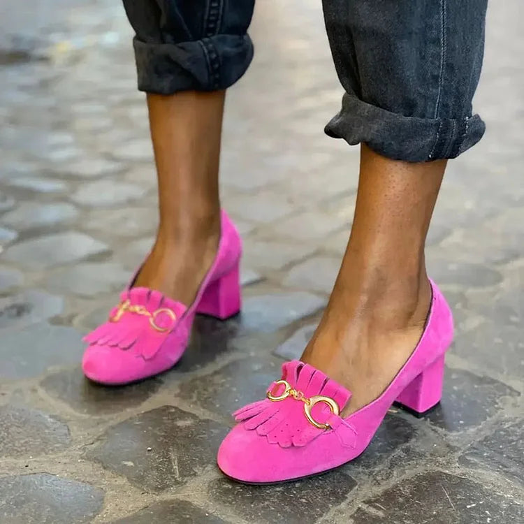 Frida - Heel with gold buckle