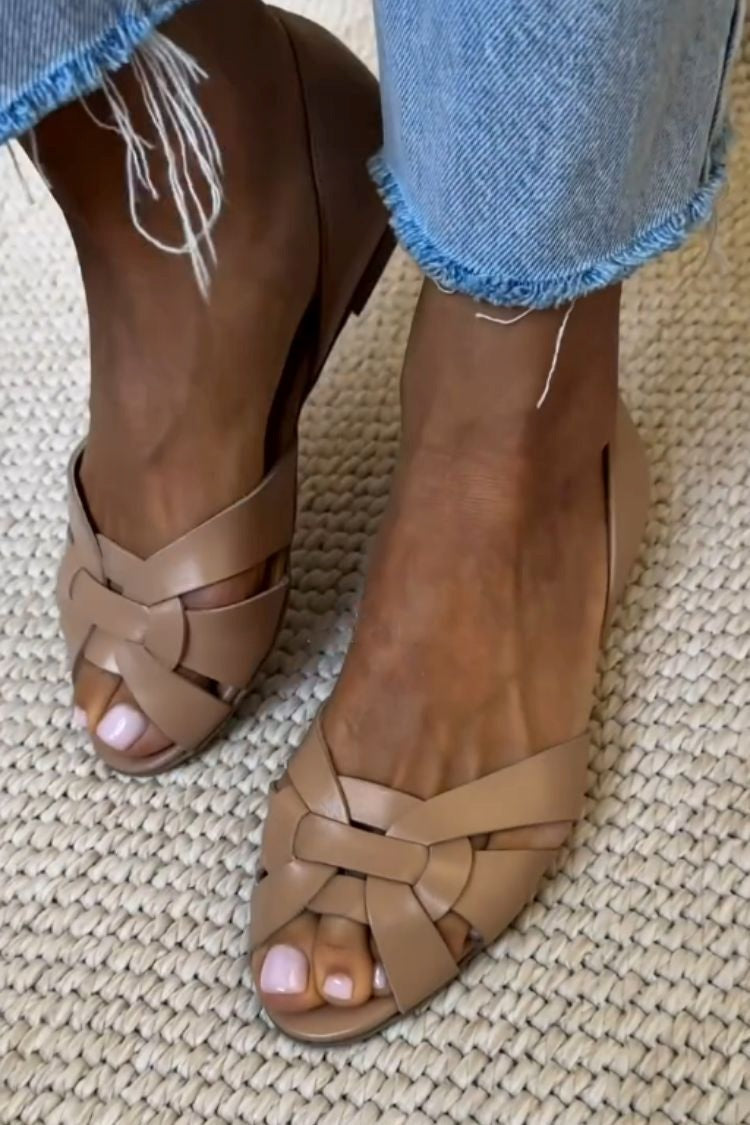 Serine | Braided sandals Natural