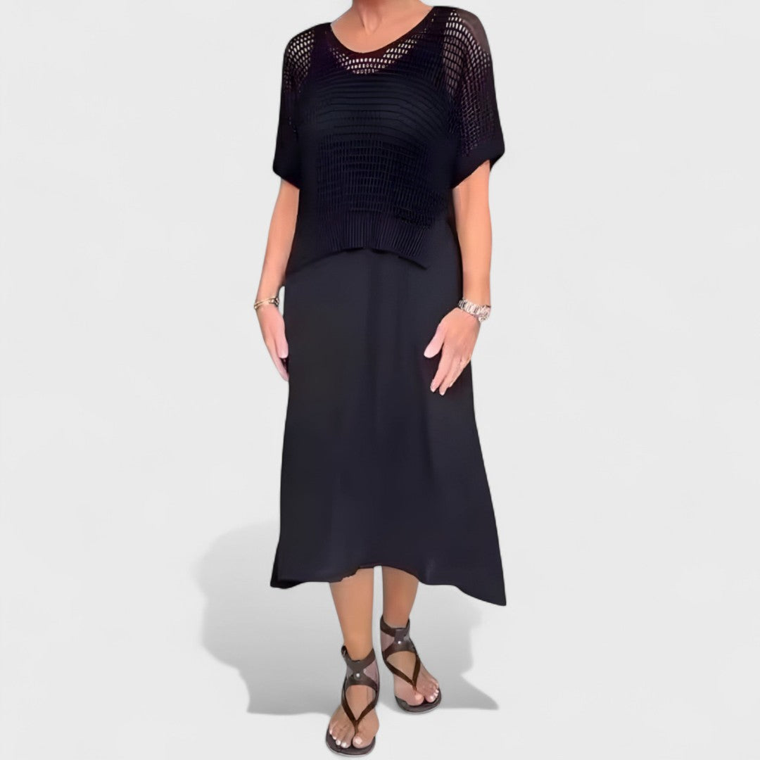 Clara – Summer dress with knitted top