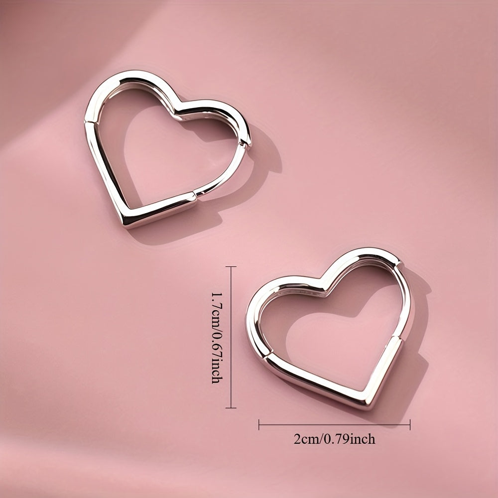 Heart-Shaped Earrings in Gold-Plated Stainless Steel