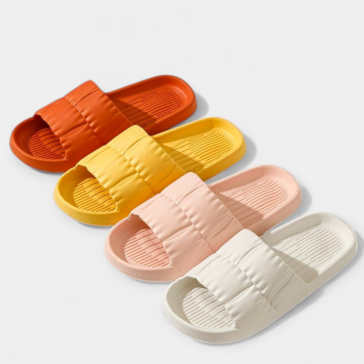 Light-colored plain sandals