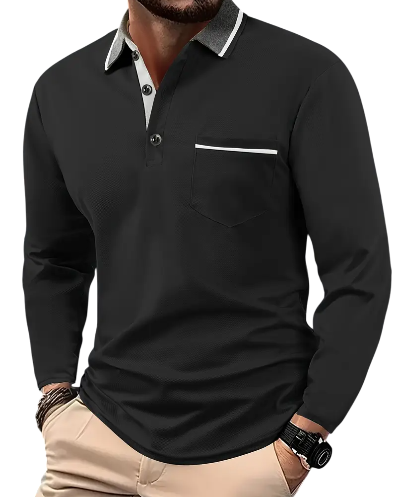 Conor | Classic Long-Sleeve Polo Shirt