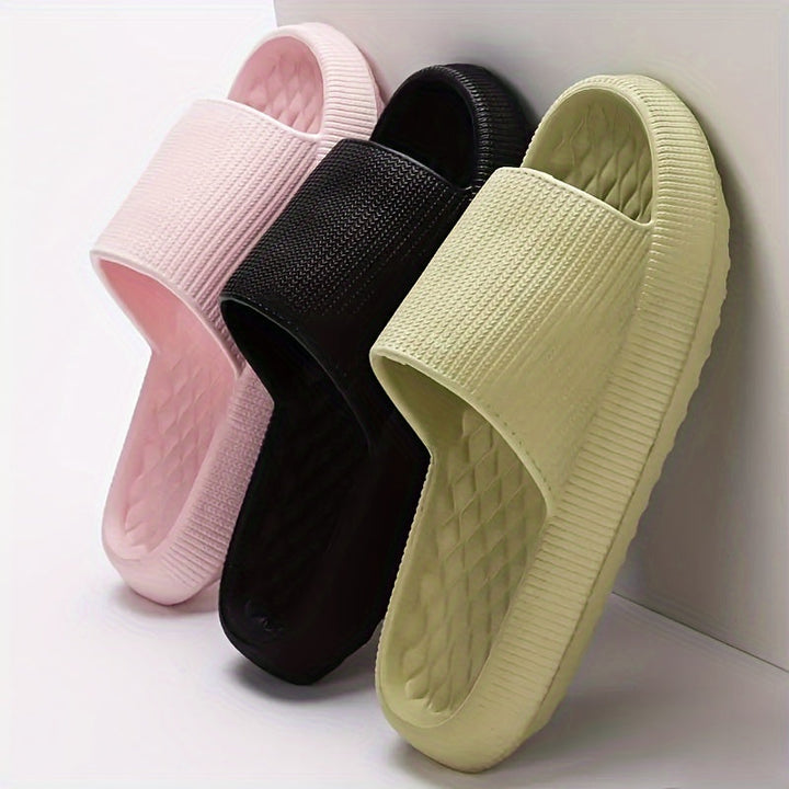 Slip-on summer sandals with a chunky sole