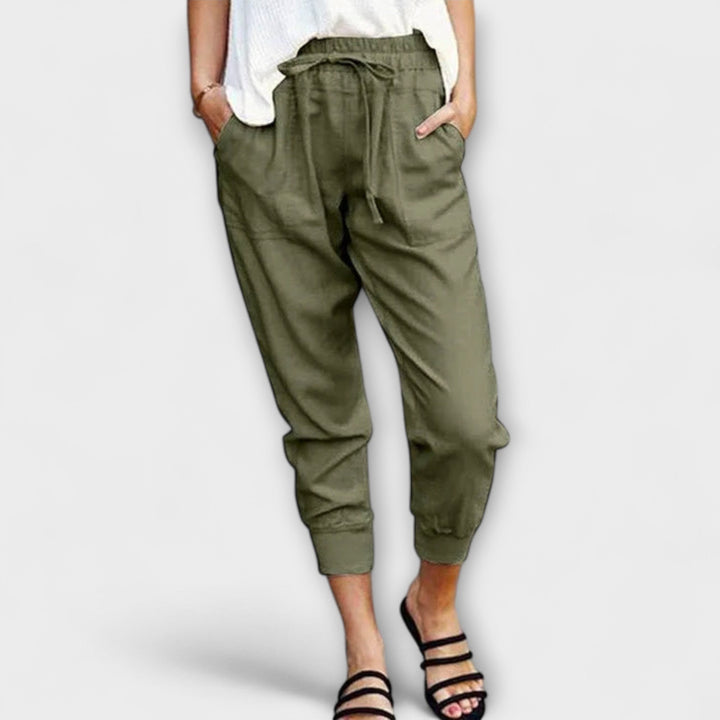Lærke – Lightweight linen trousers with cotton blend