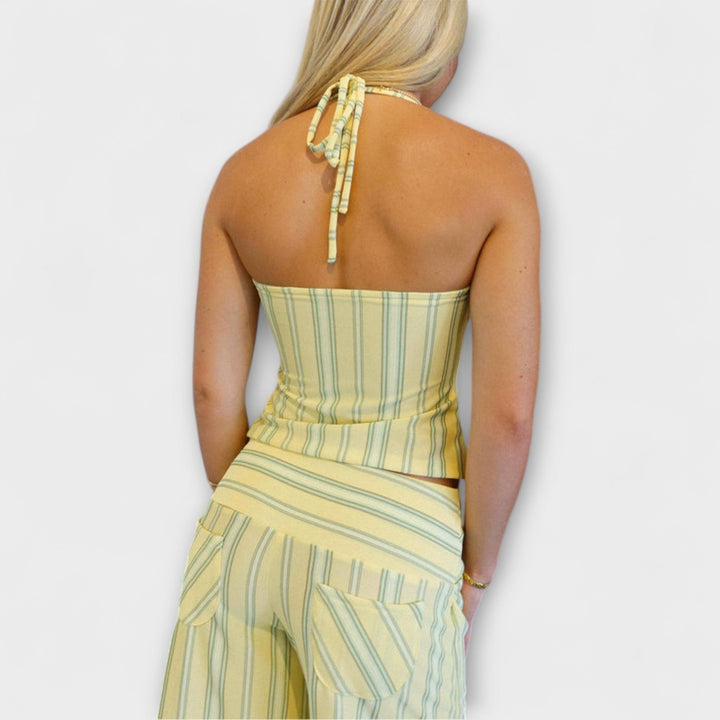 Kirsten – Classic set with striped trousers