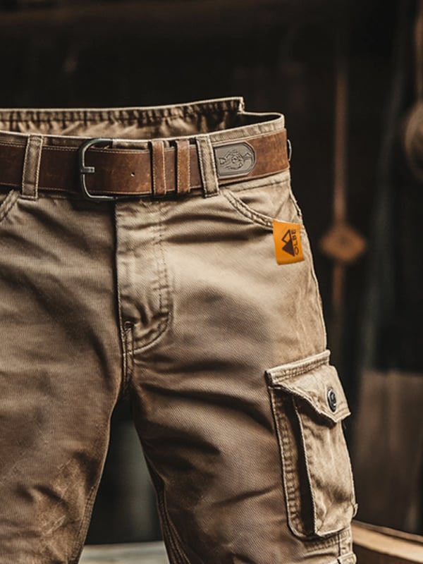 Liam - Retro Cargo Shorts with Multiple Pockets
