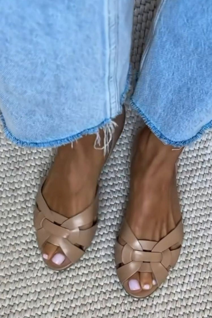 Serine | Braided sandals Natural