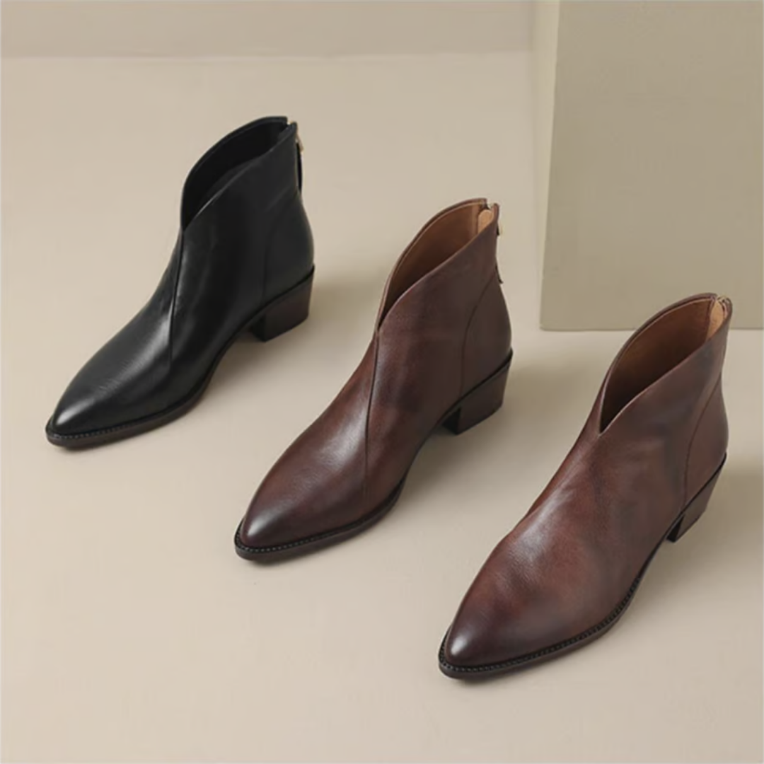 Deirdre - Elegant Ankle Boots with a Low Heel