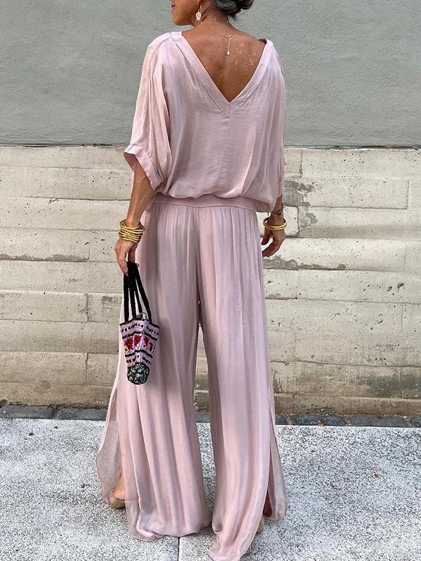 ESTRID – TWO-PIECE SET WITH ELEGANT CHIFFON TROUSERS