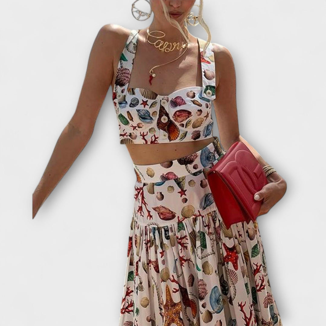 Sorcha – Elegant Two-Piece Set with Skirt