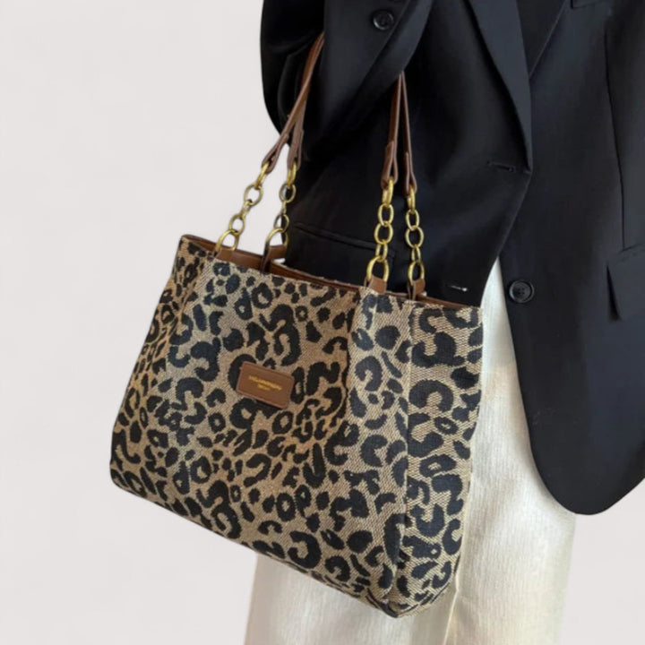 Niamh | Shopper Bag with Leopard Print