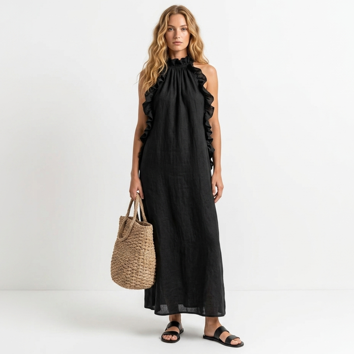 Mette - Bohemian maxi dress with ruffles