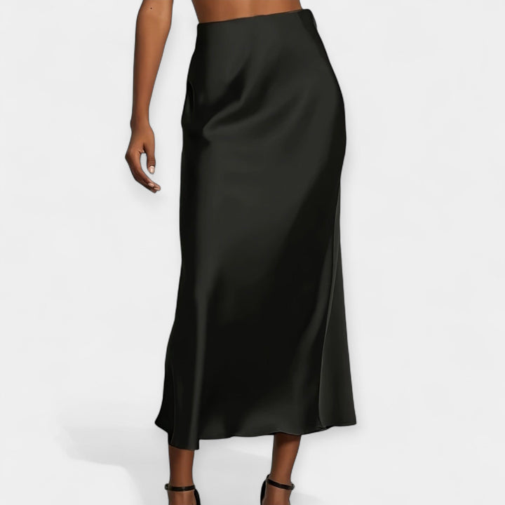 Luxurious High-Waisted Midi Skirt
