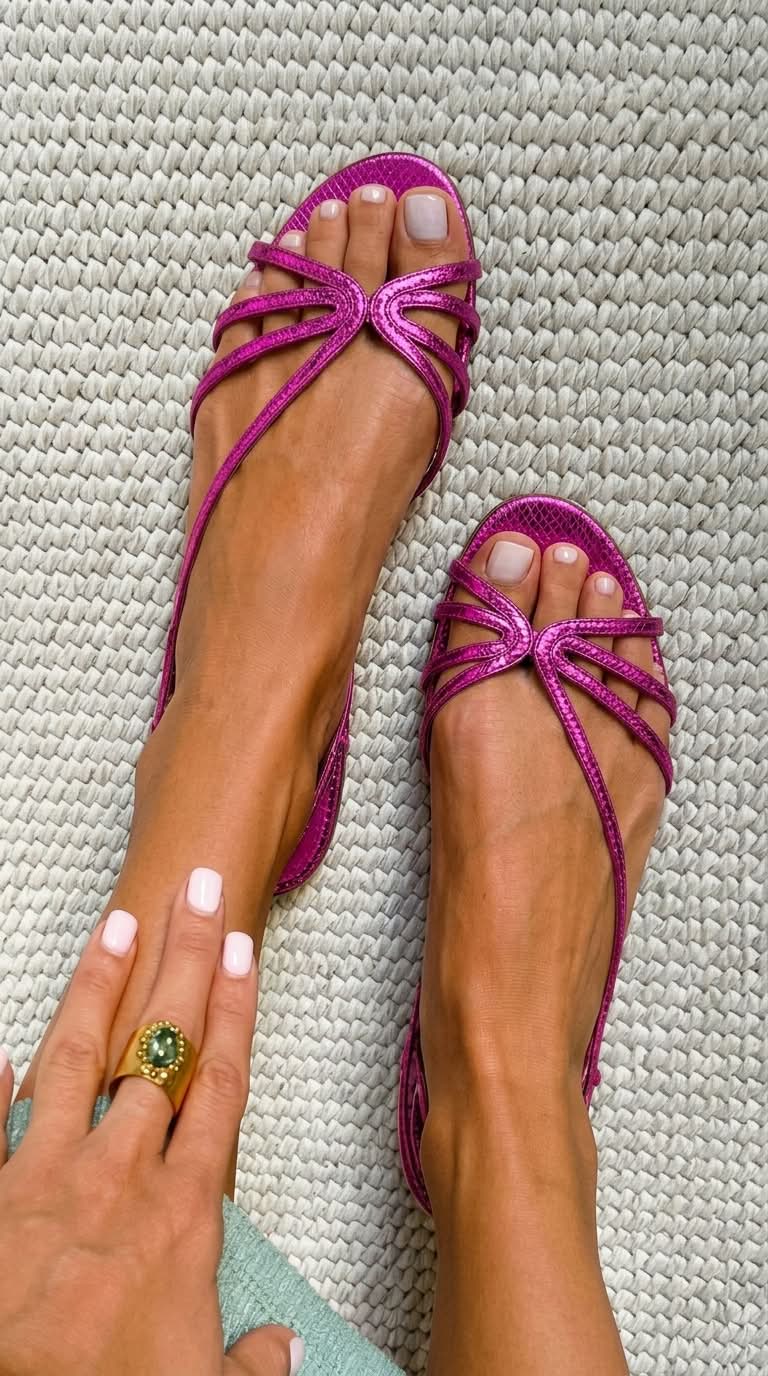 Niamh | Golden Sandals Summer Elegance