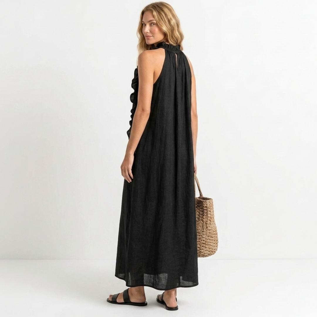 Mette - Bohemian maxi dress with ruffles