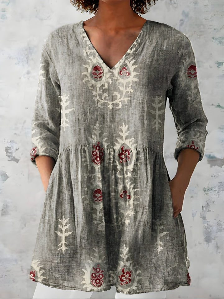 Aoife | Long Blouse with V-Neck