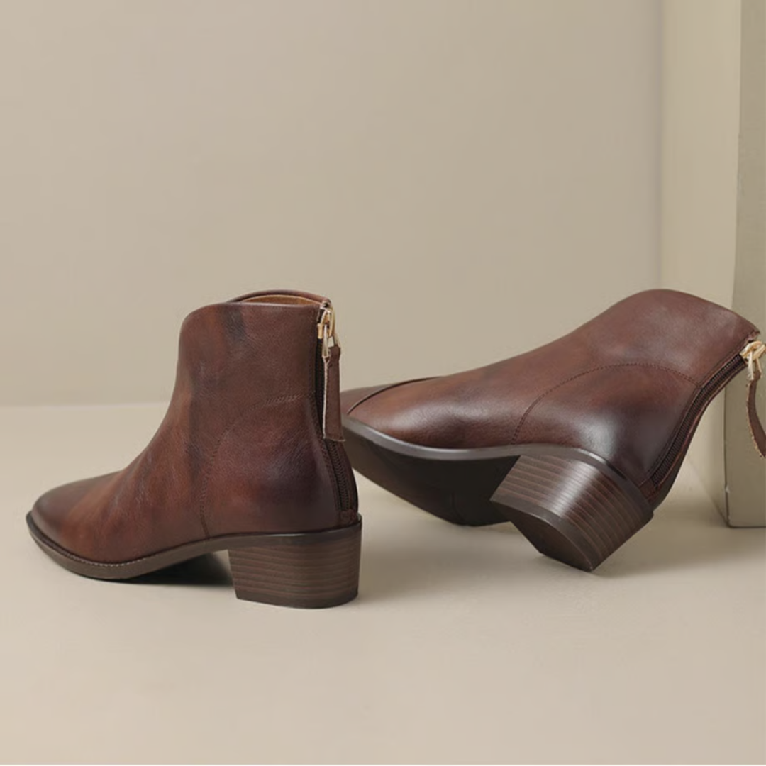 Deirdre - Elegant Ankle Boots with a Low Heel