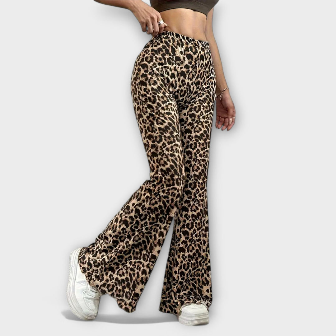 Leopard print trousers