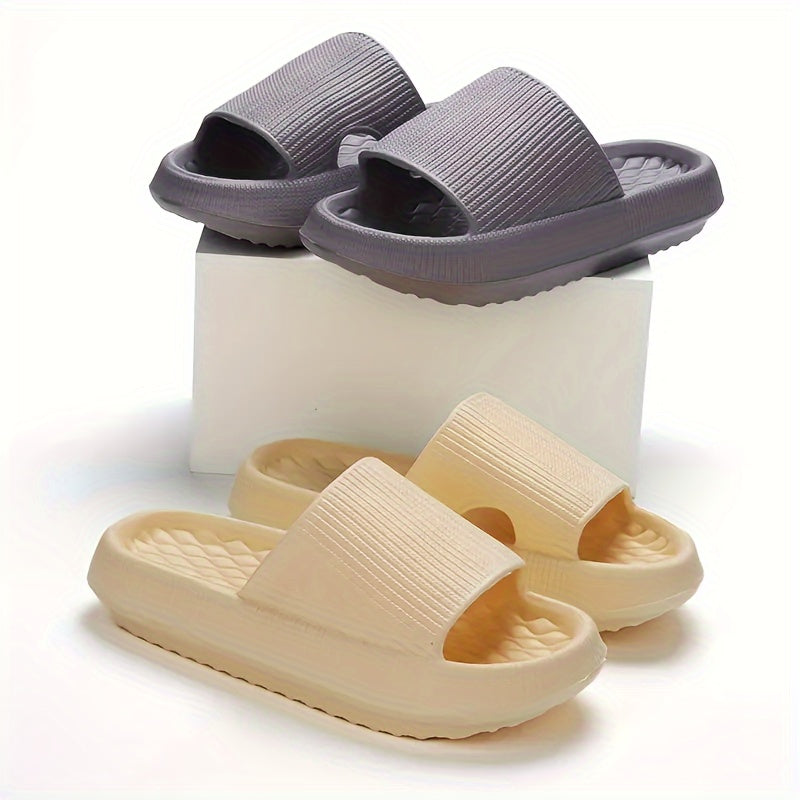 Slip-on summer sandals with a chunky sole