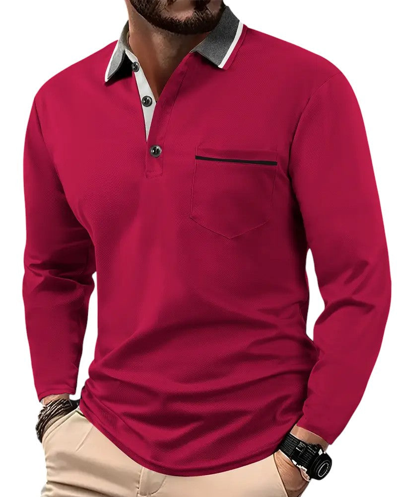 Conor | Classic Long-Sleeve Polo Shirt