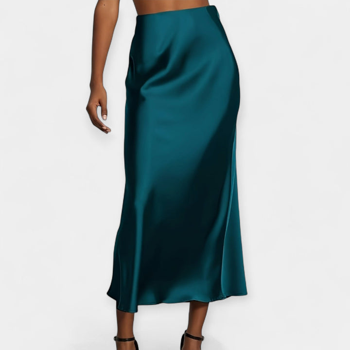 Luxurious High-Waisted Midi Skirt