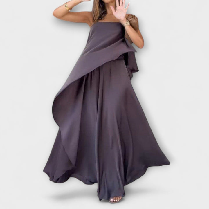 Rikke – Elegant Strapless Top and Skirt