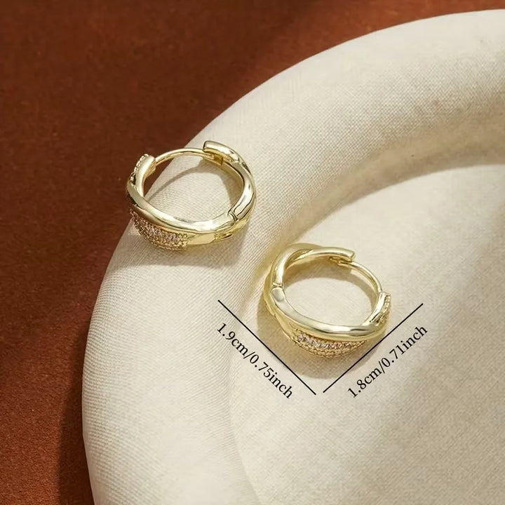 Saoirse – Linked Earrings in Korean Style with Zirconia