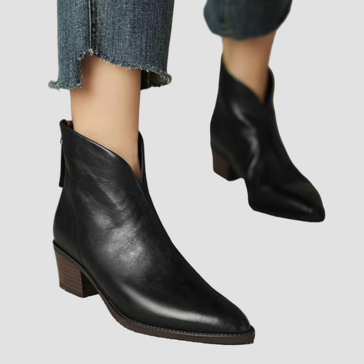 Deirdre - Elegant Ankle Boots with a Low Heel