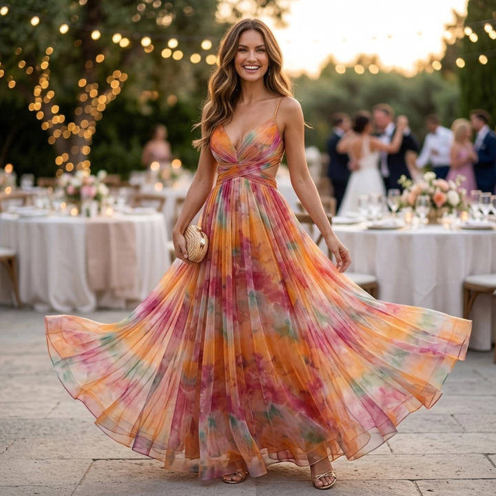 Saoirse - Long Dress with Floral Print