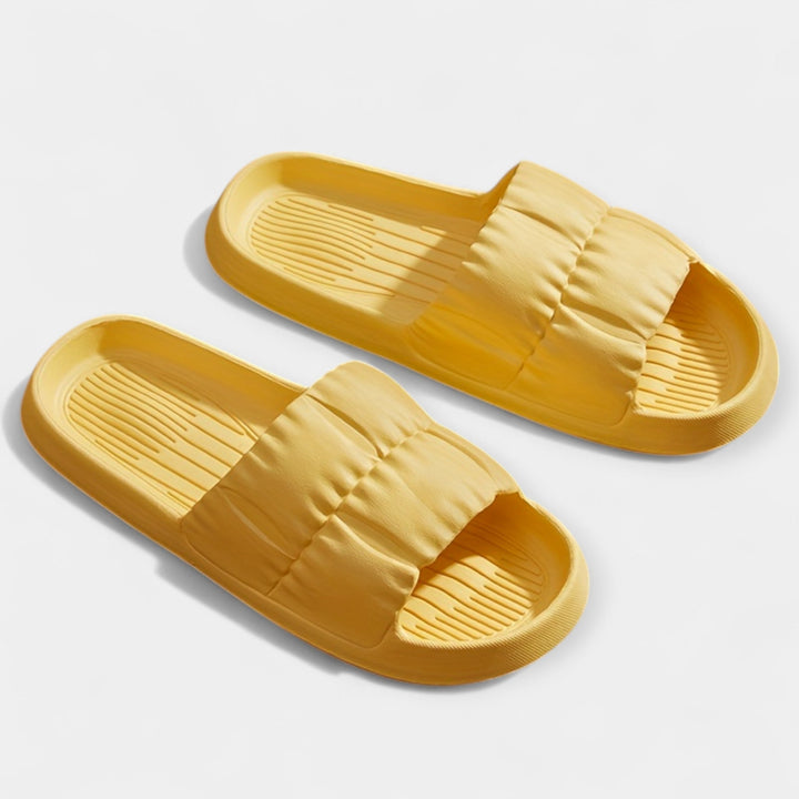 Light-colored plain sandals
