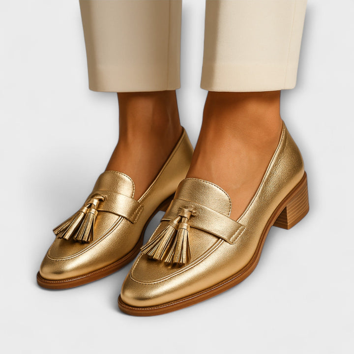 Kaja - Shoes with gold heel