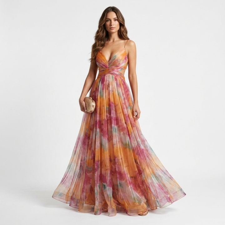 Saoirse - Long Dress with Floral Print