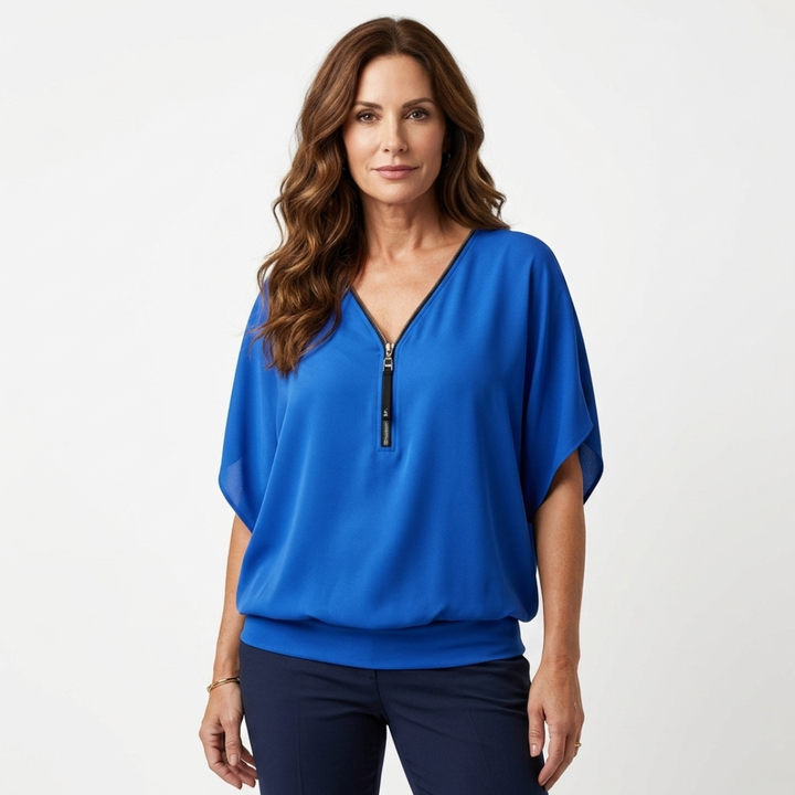 Róisín - Zip-Up Blouse