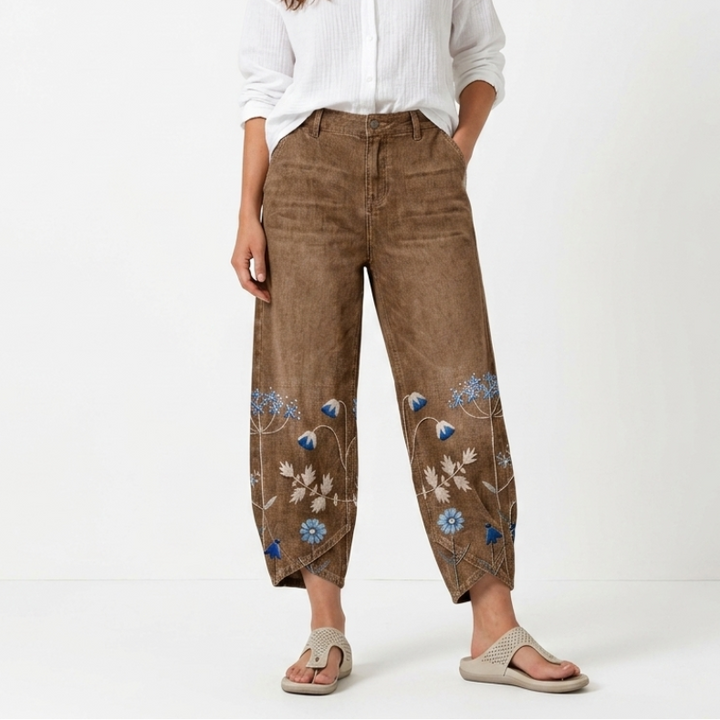 Felicia - Relaxed pants with embroidery