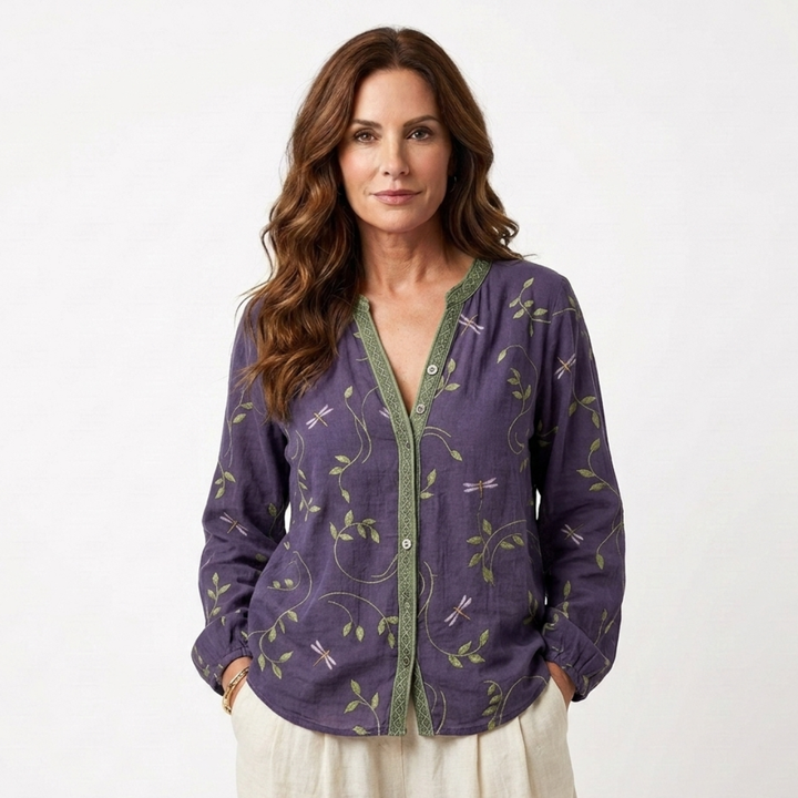 Bláthnaid - Retro Print Blouse