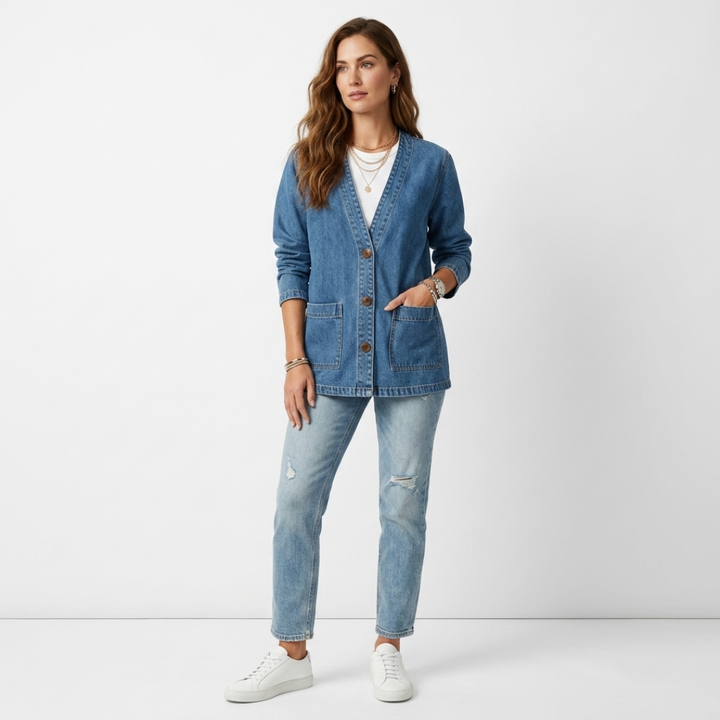 Róisín - Coat with V-Neck