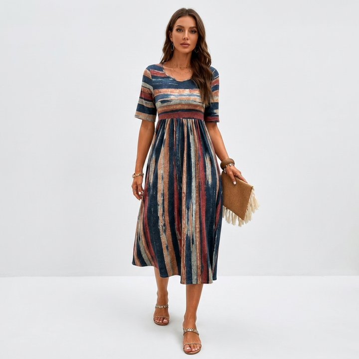 Nuala - Striped Midi Dress