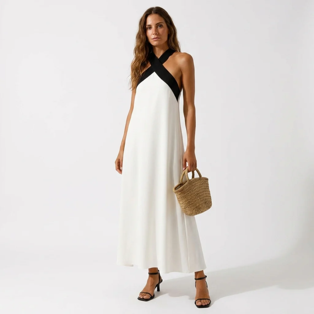 Aoife - Dress with Crossover Cut