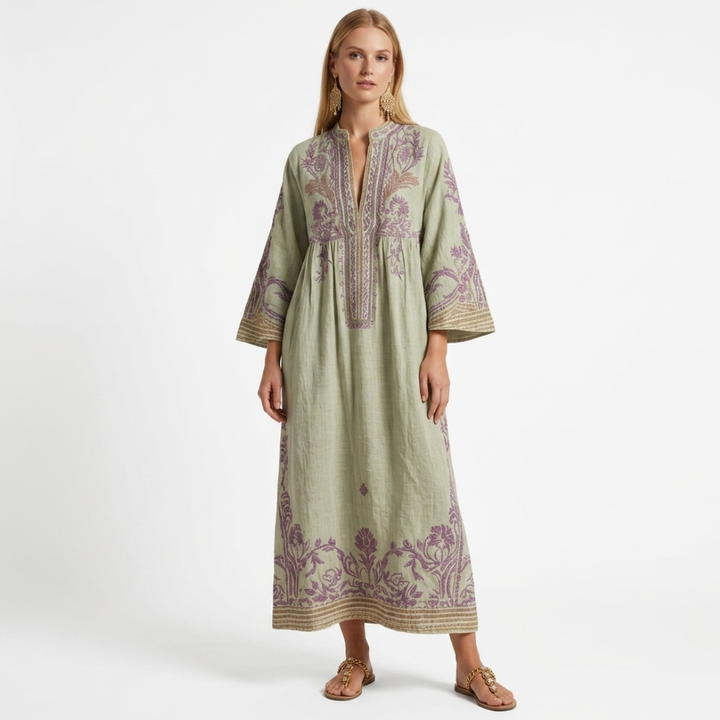 Saoirse - Boho Dress with Embroidery