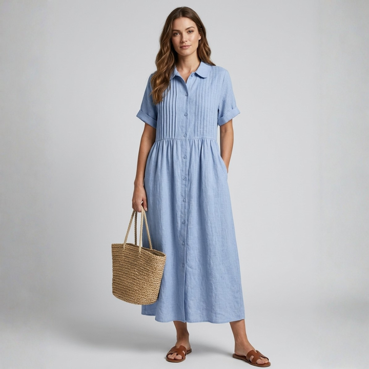 Róisín - Shirt Dress in Light Cotton