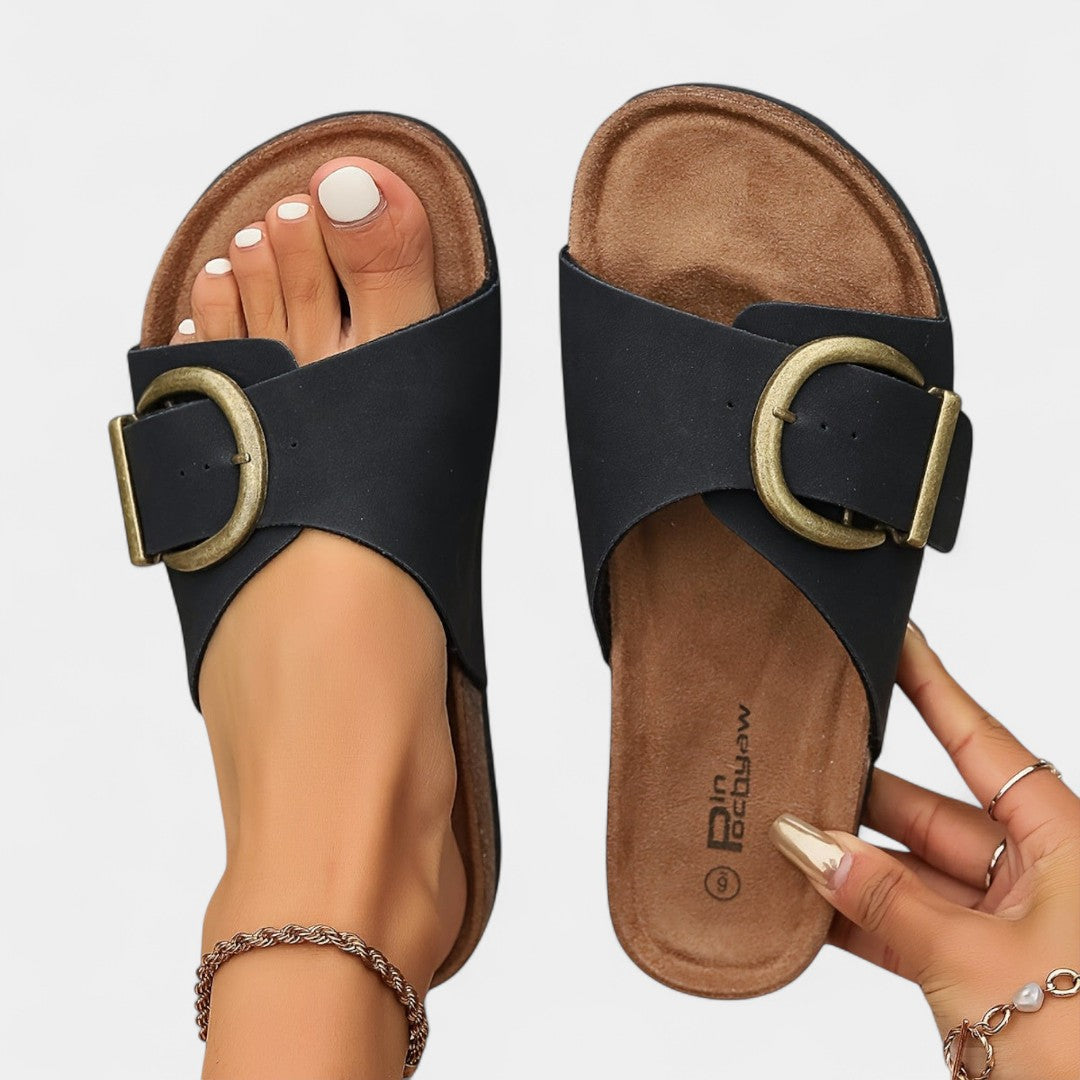 Caoimhe - Stylish Summer Cork Shoes with Buckles
